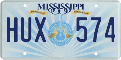 MS license plate HUX574