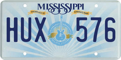 MS license plate HUX576