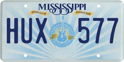 MS license plate HUX577