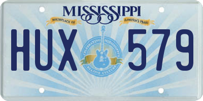 MS license plate HUX579