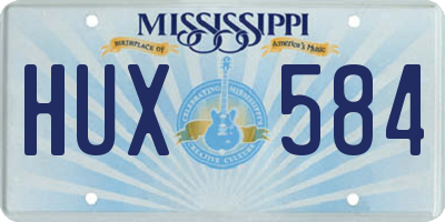 MS license plate HUX584