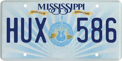 MS license plate HUX586