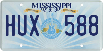 MS license plate HUX588