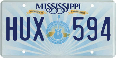 MS license plate HUX594
