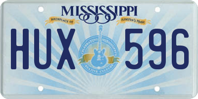 MS license plate HUX596