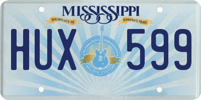 MS license plate HUX599