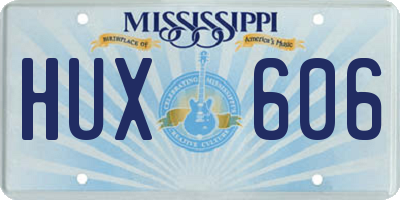 MS license plate HUX606