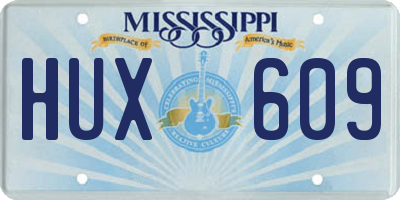 MS license plate HUX609