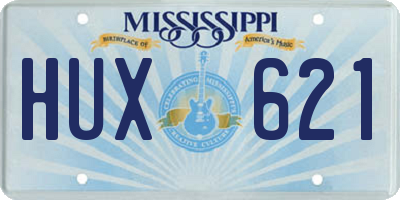 MS license plate HUX621