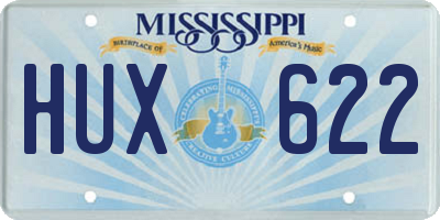 MS license plate HUX622