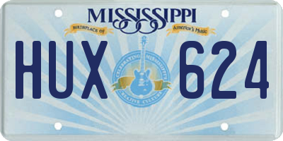 MS license plate HUX624