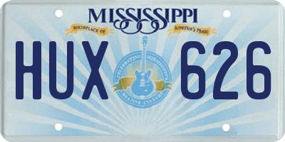 MS license plate HUX626