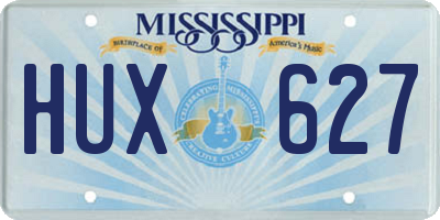MS license plate HUX627