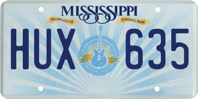MS license plate HUX635
