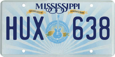 MS license plate HUX638