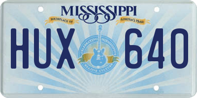 MS license plate HUX640