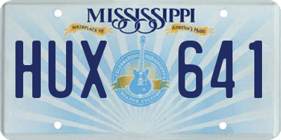MS license plate HUX641
