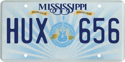 MS license plate HUX656