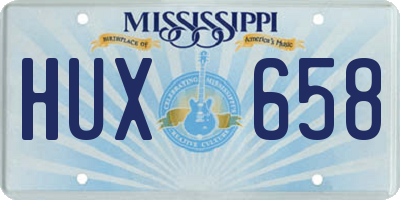 MS license plate HUX658