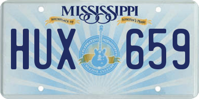 MS license plate HUX659