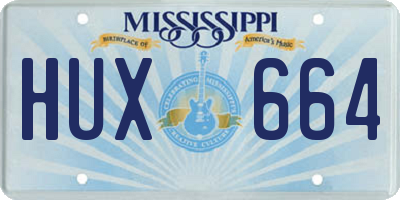 MS license plate HUX664