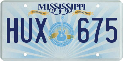 MS license plate HUX675