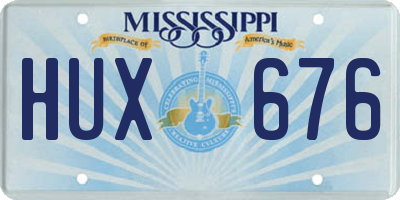MS license plate HUX676