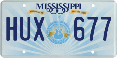 MS license plate HUX677