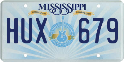 MS license plate HUX679