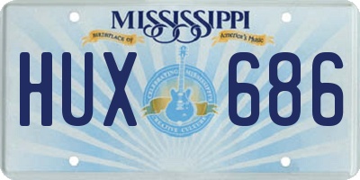 MS license plate HUX686