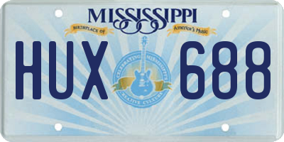 MS license plate HUX688