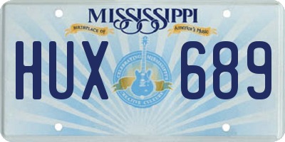 MS license plate HUX689