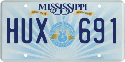 MS license plate HUX691
