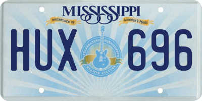 MS license plate HUX696