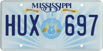 MS license plate HUX697