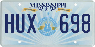 MS license plate HUX698
