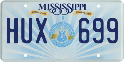 MS license plate HUX699