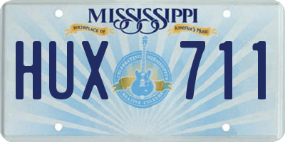 MS license plate HUX711
