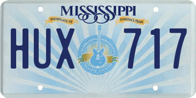 MS license plate HUX717