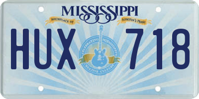 MS license plate HUX718