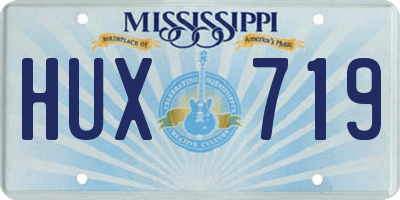 MS license plate HUX719