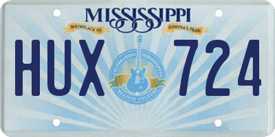 MS license plate HUX724