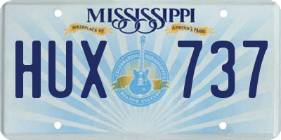 MS license plate HUX737