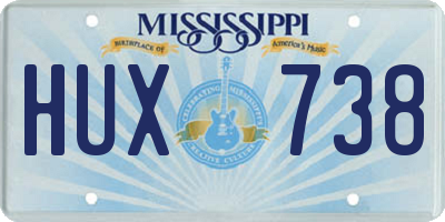 MS license plate HUX738
