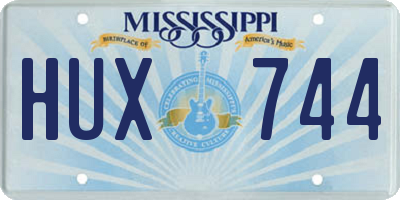 MS license plate HUX744