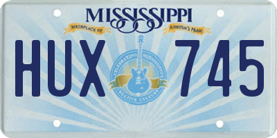 MS license plate HUX745