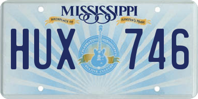 MS license plate HUX746