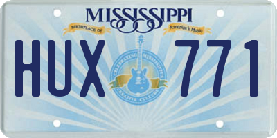 MS license plate HUX771