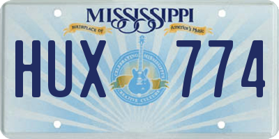 MS license plate HUX774