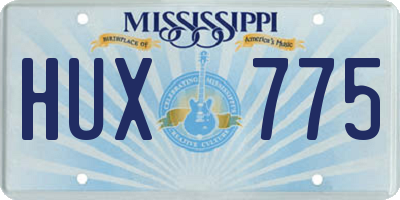 MS license plate HUX775